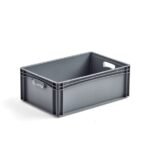 a grey plastic container with handles for Starfex eurobox holder. plastboks, euroboks til holder for eurobokser