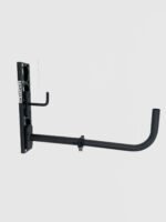 Justerbar opphengskrok i aluminium – tilpasset med hurtigklemme og 13 cm oppstikkende kant.